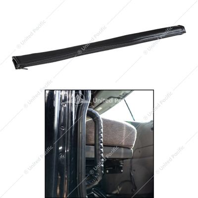 Driver Assist Grab Bar Cover - Black Engineered Leather