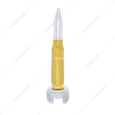 50 Caliber Bullet Style Thread-On Gearshift Knob With 9/10/13/15/18 Speed Adapter