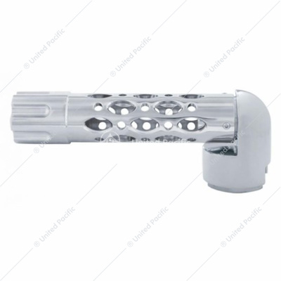 Austin Style Gun Cylinder Gearshift Knob With 13/15/18 Speed Adapter - Chrome/Horizontal
