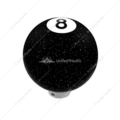 Number 8 Pool Ball Gearshift Knob - Gloss Black With Glitter