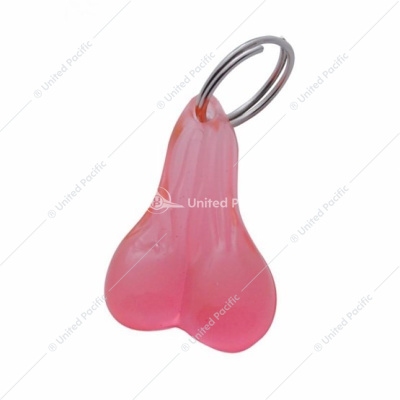 2-1/2" Small Plastic Low-Hanging Balls Novelty Key Chain - Pink