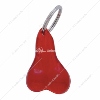 2-1/2" Small Plastic Low-Hanging Balls Novelty Key Chain - Red (Bulk)