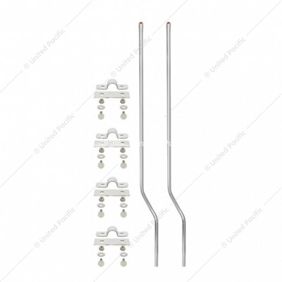 Stainless Steel Bumper Guide - Amber (Pair)
