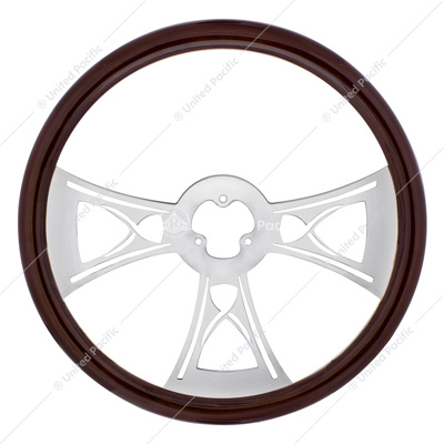 18" Wood Steering Wheel - Hourglass