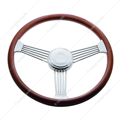 18" Banjo Steering Wheel With Hub & Horn Button Kit For Peterbilt (1998-2005), Kenworth (2001-2002)
