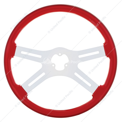 18" Color 4 Spoke Steering Wheel - Indigo Red