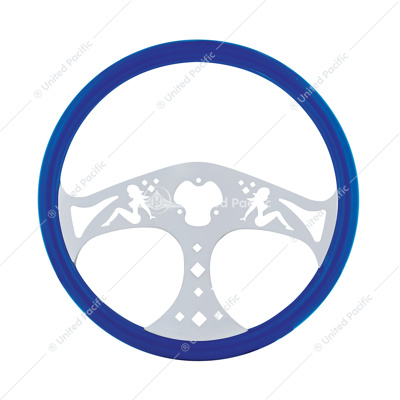 18" Color Lady Steering Wheel - Electric Blue
