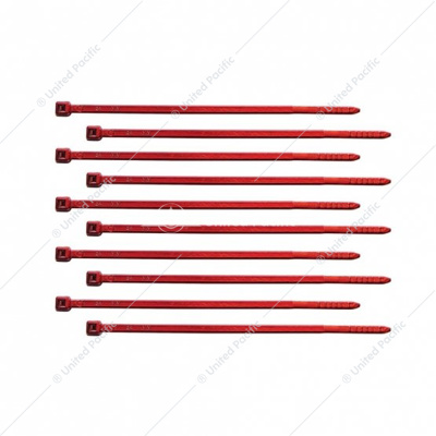 4" Nylon Cable Ties - Red (10-Pack)