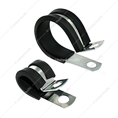 1/4",3/8",1/2",5/8",3/4" I.D. Santoprene Insulated Clamps w/ 1/4" Mounting Hole, 10 Pcs.