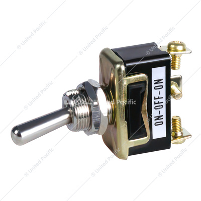 Heavy Duty Marine Toggle w/ 3 Screw Terminals 25 Amp 12V S.P.D.T On/Off/On 1 Pc.