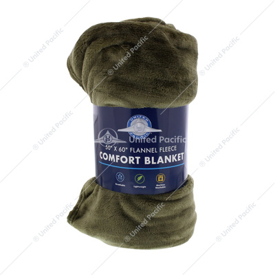 50" X 60" Flannel Fleece Comfort Blanket - Olive Green