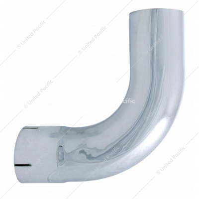 Chrome 90 Degree Exhaust Expanded Elbow, 6" I.D. To 6" O.D. - 13" X 13"