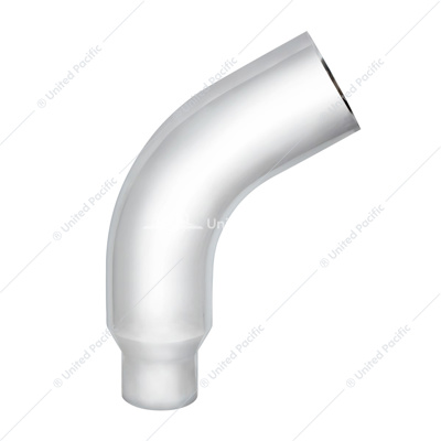 Chrome 58 Degree Angled Exhaust Elbow For Peterbilt 379 - 7" OD To 5" OD