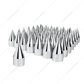 33mm X 4-1/8" Chrome Plastic Spike Nut Covers - Thread-On (60-Pack)