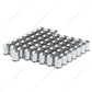 1-1/2" X 3" Chrome Plastic Pointed Nut Covers - Push-On (Color Box of 60)