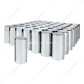 33mm X 4-1/4" Chrome Plastic Tall Cylinder Nut Covers - Thread-On (60-Pack)