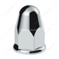 1-1/2" X 2-3/4" Chrome Plastic Slotted Bullet Nut Covers With Flange - Push-On (Color Box of 20)