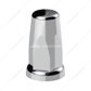 33mm X 3-1/4" Chrome Plastic Tall Nut Covers With Flange - Push-On (Box of 20)