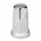 33mm X 3-1/4" Chrome Plastic Tall Nut Cover With Flange - Push-On (Bulk)