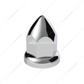33mm X 2-3/8" Chrome Plastic Bullet Nut Covers With Flange - Push-On
