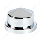 3/4" X 7/8" Chrome Plastic Pointed Nut Covers - Push-On (Color Box of 10)