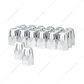 1-1/2" X 2-3/4" Chrome Plastic Tall Nut Covers - Push-On (Color Box of 20)