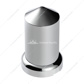 33mm X 3-3/16" Chrome Plastic Pointed Nut Covers With Flange - Push-On (Color Box Of 20)