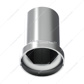 33mm X 3-3/16" Chrome Plastic Pointed Nut Covers With Flange - Push-On (Color Box Of 20)