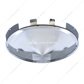 6 Uneven Notched Chrome Pointed Front Hubcap - 1" Lip