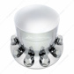 Chrome Plastic Extra Tall Rear Axle Cover With 33mm Thread-On Nut Covers