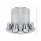 Chrome Plastic Extra Tall Rear Axle Cover With 33mm Thread-On Nut Covers