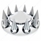Pointed Front Axle Cover With 33mm Spike Thread-On Nut Covers - Chrome