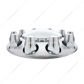 Dome Front Axle Cover With 33mm Standard Thread-On Nut Covers - Chrome (Color Box)