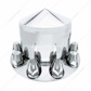 Pointed Rear Axle Cover With 33mm Standard Thread-On Nut Covers - Chrome