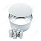 Chrome Plastic Single Hub Design Rear Axle Cover With 33mm Thread-On Nut Covers