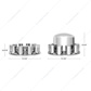 Dome Axle Cover Combo Kit With 33mm Cylinder Thread-On Nut Covers - Chrome