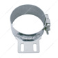 6" Stainless Butt Joint Exhaust Clamp - Straight Bracket