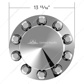 Pointed Rear Axle Cover With 33mm Standard Style Push-On Nut Covers - Chrome