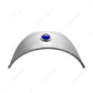 Stainless Steel Visor With Blue Glass Dot For 7" Headlight