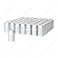 33mm X 3-3/4" Chrome Plastic Dome Nut Covers - Thread-On (60-Pack)