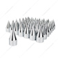 33mm X 4-1/8" Chrome Plastic Spike Nut Covers - Push-On (60-Pack)