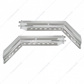 30" Chrome 45-Degree Angled Heavy Duty Mud Flap Hangers - 2" Bolt Pattern (Pair)
