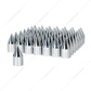 33mm X 3-1/8" Chrome Plastic Spike Nut Covers - Push-On (60-Pack)