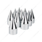 1-1/2" x 4-1/8" Chrome Plastic Spike Nut Covers - Push-On (10-Pack)