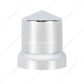 33mm x 2-1/4" Chrome Plastic Pointed Nut Covers - Push-On With Flange (Color Box of 10)