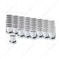 33mm X 2" Chrome Plastic Flat Top Nut Covers With Flange - Push-On (Color Box of 60)