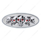 Chrome Die Cast Skull Emblem - Silver