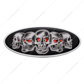 Chrome Die Cast Skull Emblem - Black