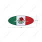 Chrome Oval Emblem - Mexico Flag