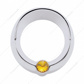 Signature Series Small Gauge Bezel With Visor For Freightliner - Amber Crystal